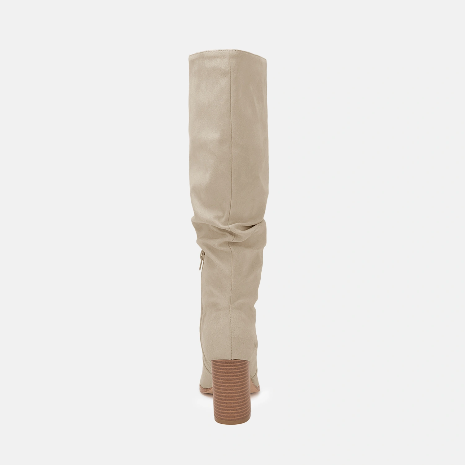 Juliet Holy Womens Knee High Boots Chunky High Heel Square Toe Side Zipper Wide Calf Boot