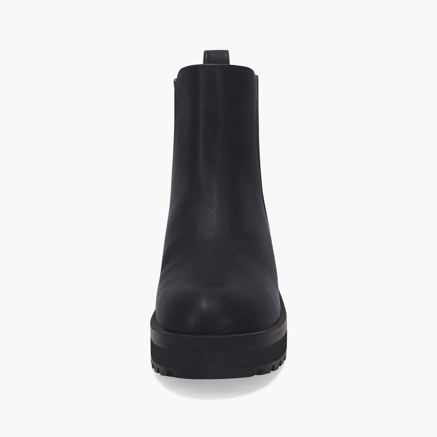 Womens Platform Lug Sole Ankle Boots Slip On Chunky Block Heel Round Toe Chelsea Low Heeled Dress Fall Booties Shoes
