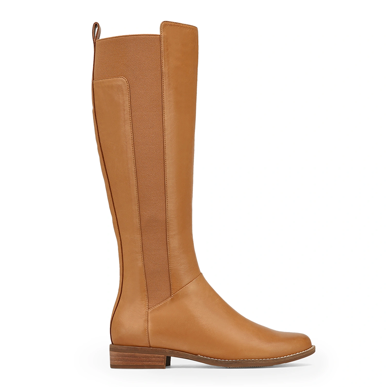 Rilista Women's Knee High Boots Low Heel Riding Boots Block Flat Calf Boot Shoes