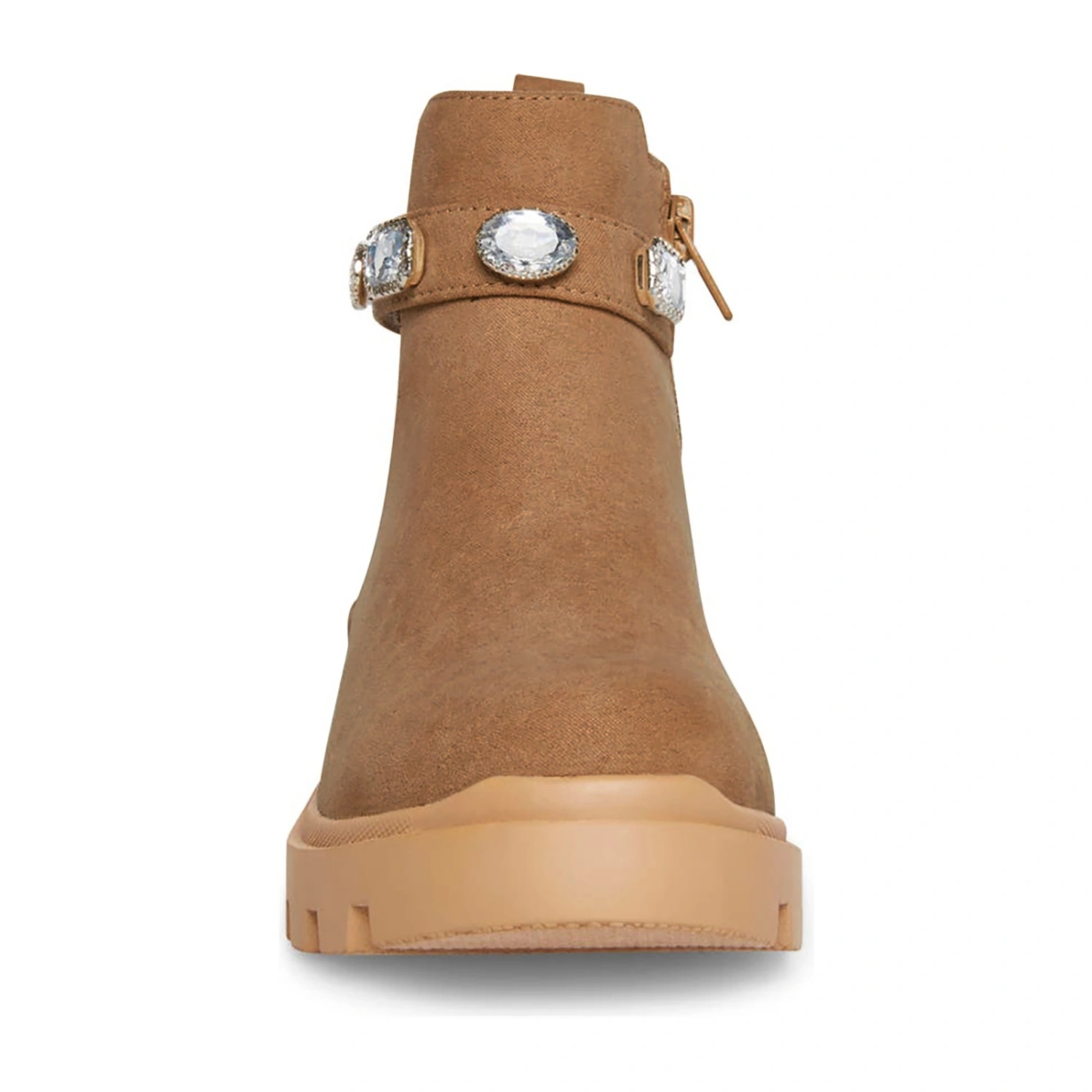 LAICIGO Girl's Platform Chunky Heel Ankle Boots Lug Sole Side Zipper Round Toe Chelsea Booties