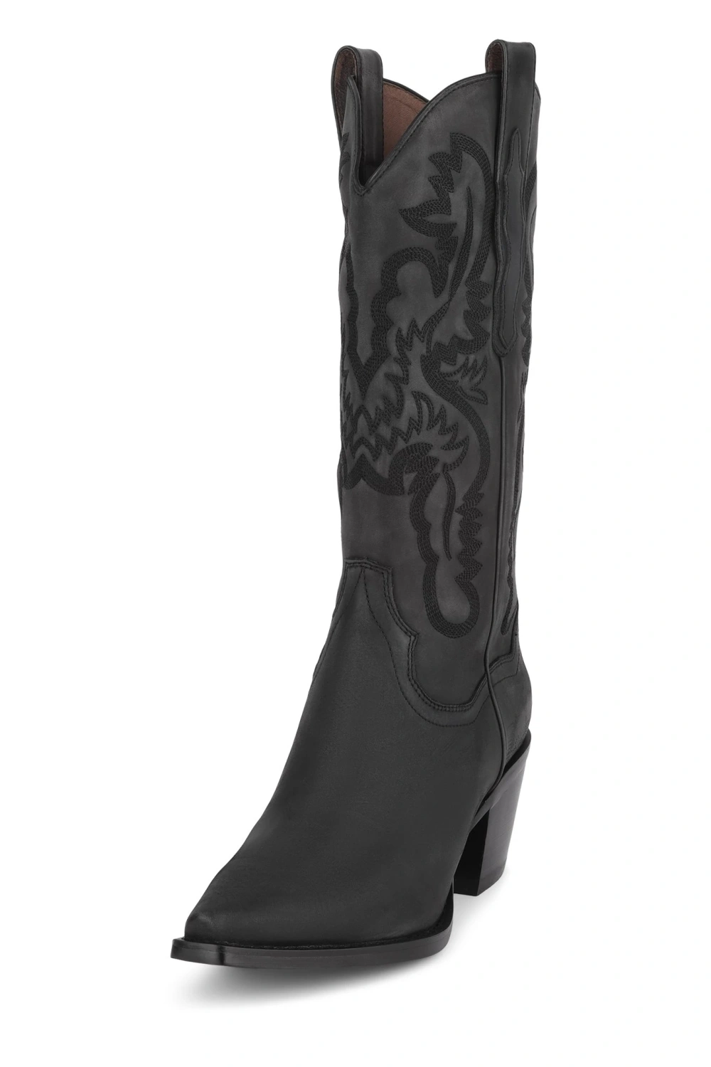 VETASTE Women's Western Cowboy Boots Pointed Toe Mid-calf Embroidered Comfortable Pull on Chunky Heel Cowgirl Boots