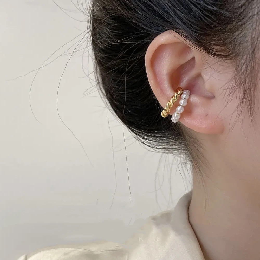 Fashion Twist Pearl Ear Bone Clip