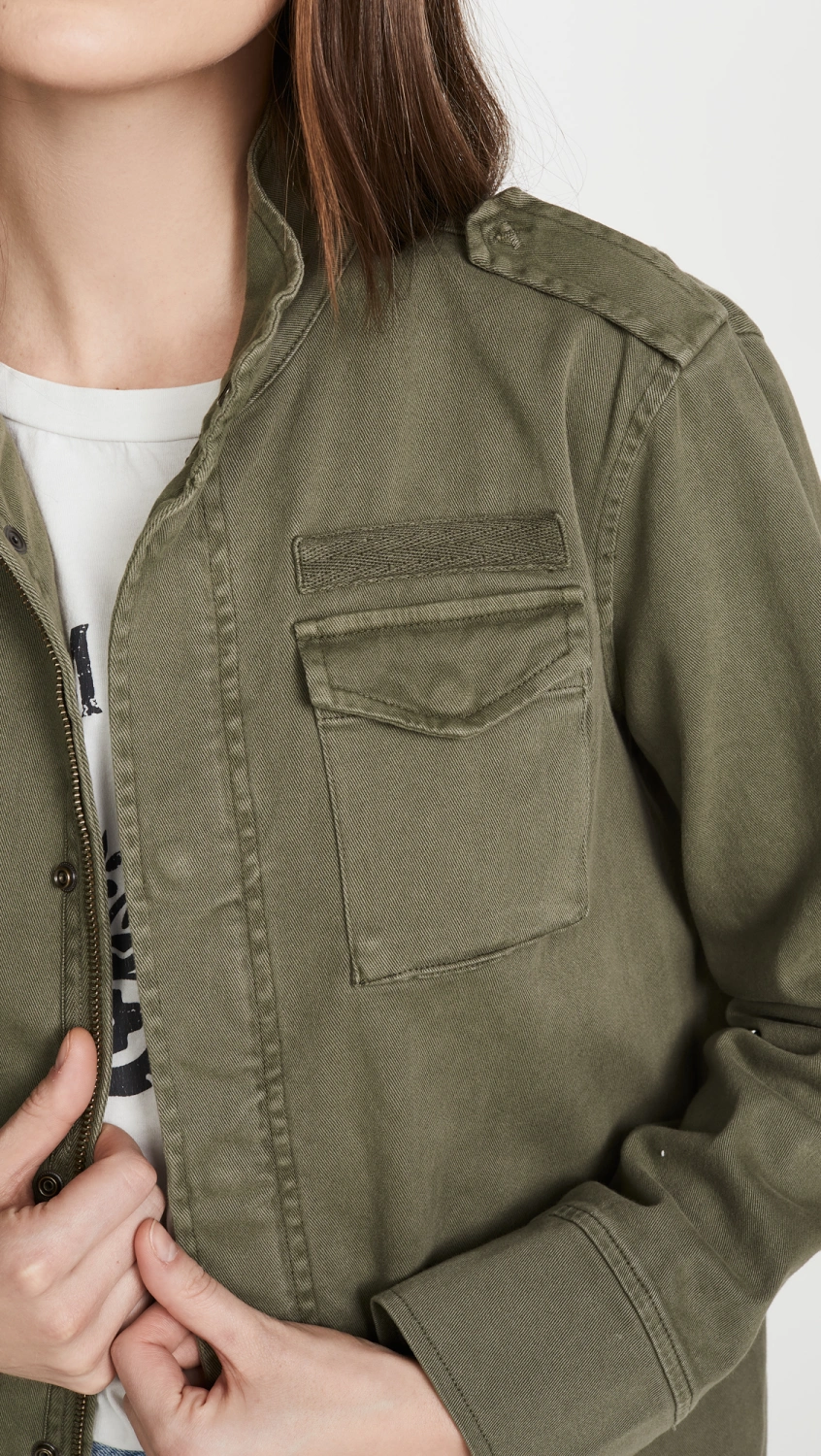 YBENLOVER Women's Military Jacket Zipper Utility Jacket Lightweight Army Coat Casual Outwear
