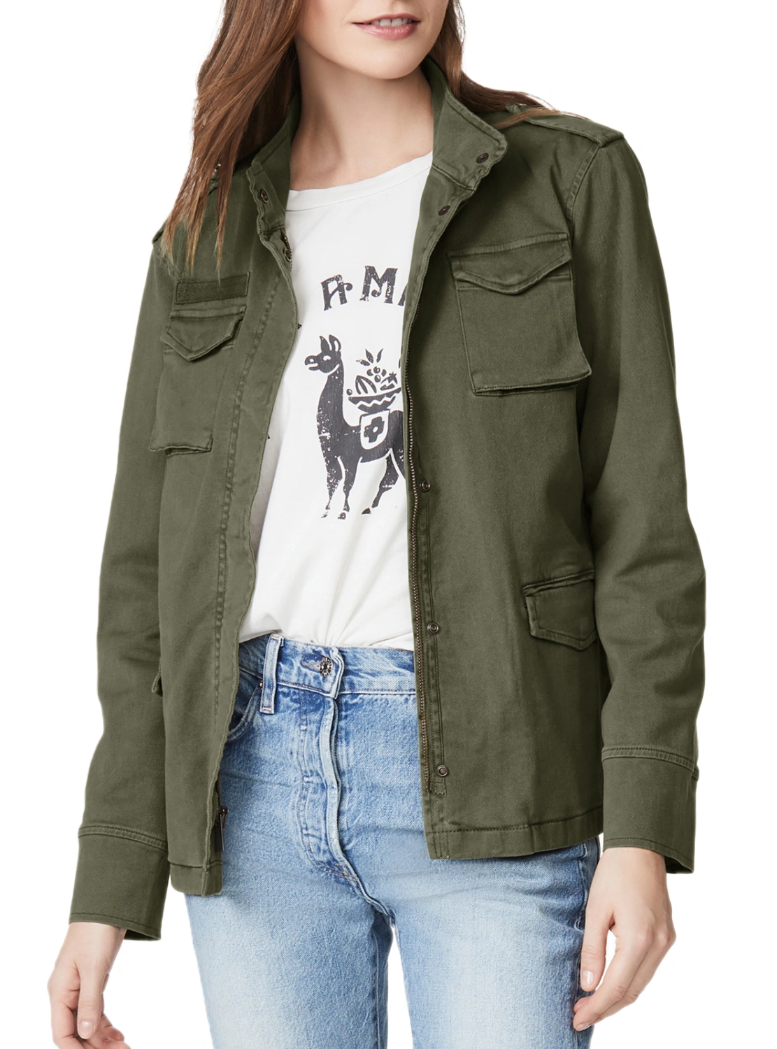 YBENLOVER Women's Military Jacket Zipper Utility Jacket Lightweight Army Coat Casual Outwear