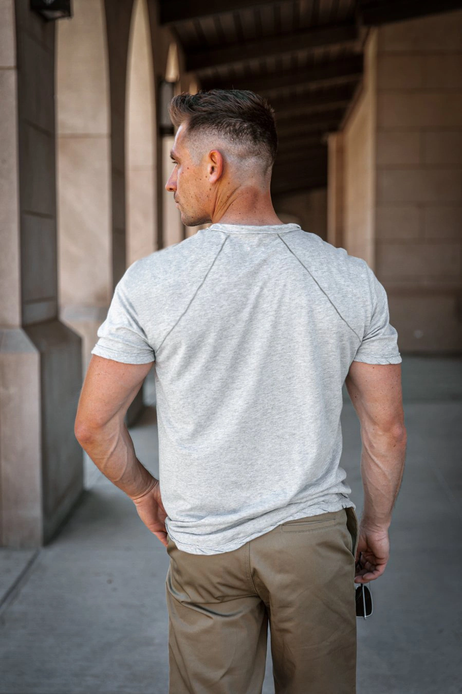Tongmingyun Tshirt Herren,Basic Mit Rundhals Einfarbig Slim Fit Kurzarm Casual Top für Männer,Trainingsshirt Sportshirt Tshirts Men