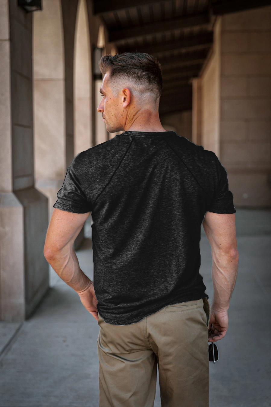 Tongmingyun Tshirt Herren,Basic Mit Rundhals Einfarbig Slim Fit Kurzarm Casual Top für Männer,Trainingsshirt Sportshirt Tshirts Men