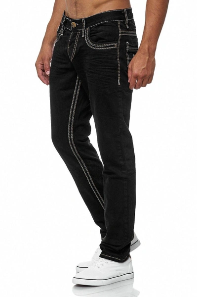 Slim Fit Stretch Jeans for Men, Distressed Denim Pants Basic Street Classic Casual Relaxed Trousers Athletic Wear