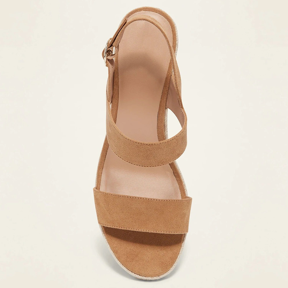 VETASTE Womens Espadrille Wedge Sandals Platform Ankle Strap Open Toe Mules Heels Shoes