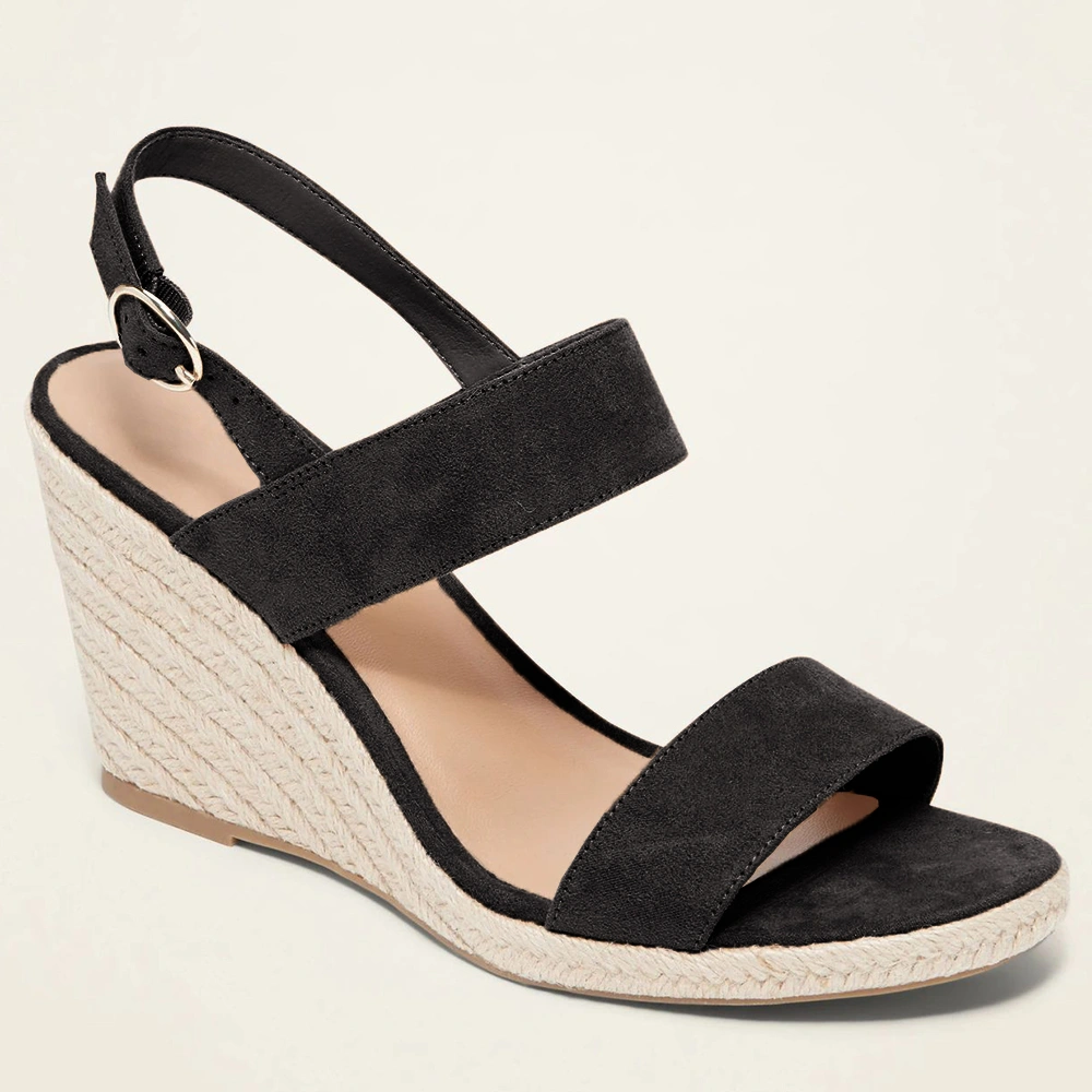 VETASTE Womens Espadrille Wedge Sandals Platform Ankle Strap Open Toe Mules Heels Shoes