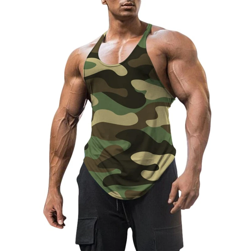 Men's Cotton Workout Tank Tops Dry Fit Gym Bodybuilding Training Fitness Sleeveless Muscle T Shirts