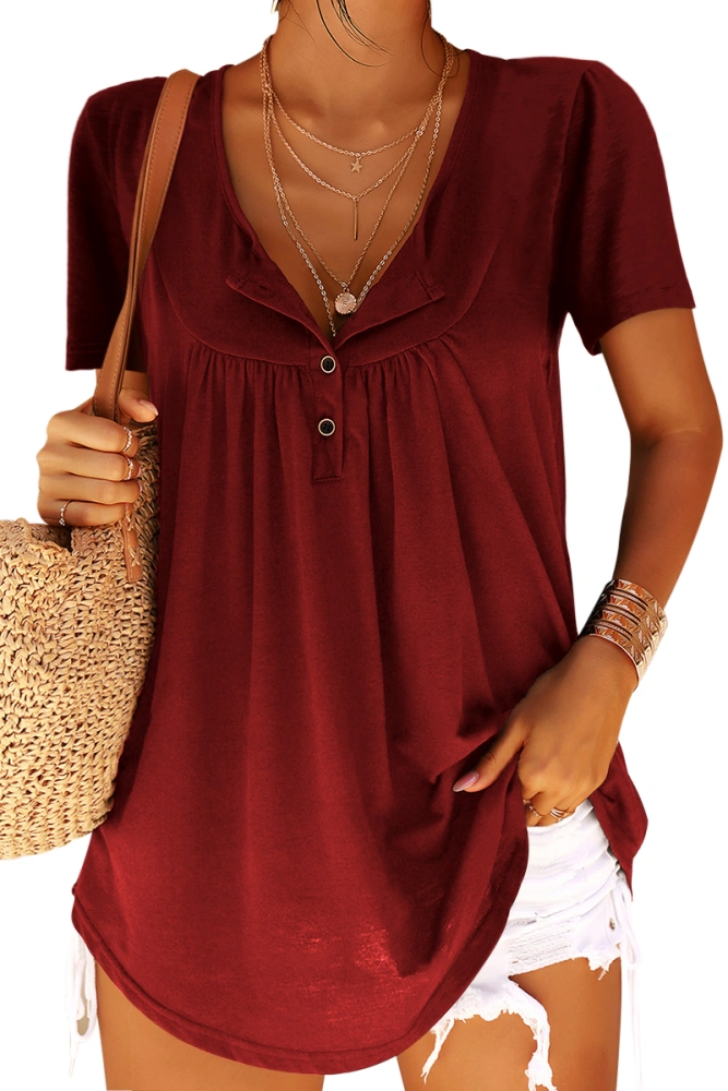 Women's Casual Button Down Sleeveless Tank Tops Solid Summer Tunic Tops Vests Flowy Cami Tops