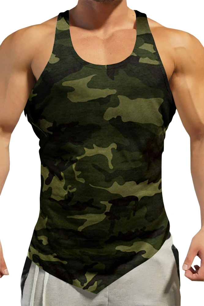 Jauoop Workout Tank Tops for Men Crew Neck Muscle Sleeveless Exercise Casual Sport Vest Faith Gym Shirt