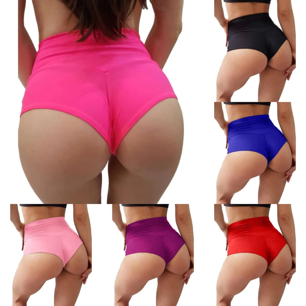 BZB Women's High Waist Yoga Shorts Gym Workout Booty Dance Hot Pants Athletic Butt Lifting Sports Leggings