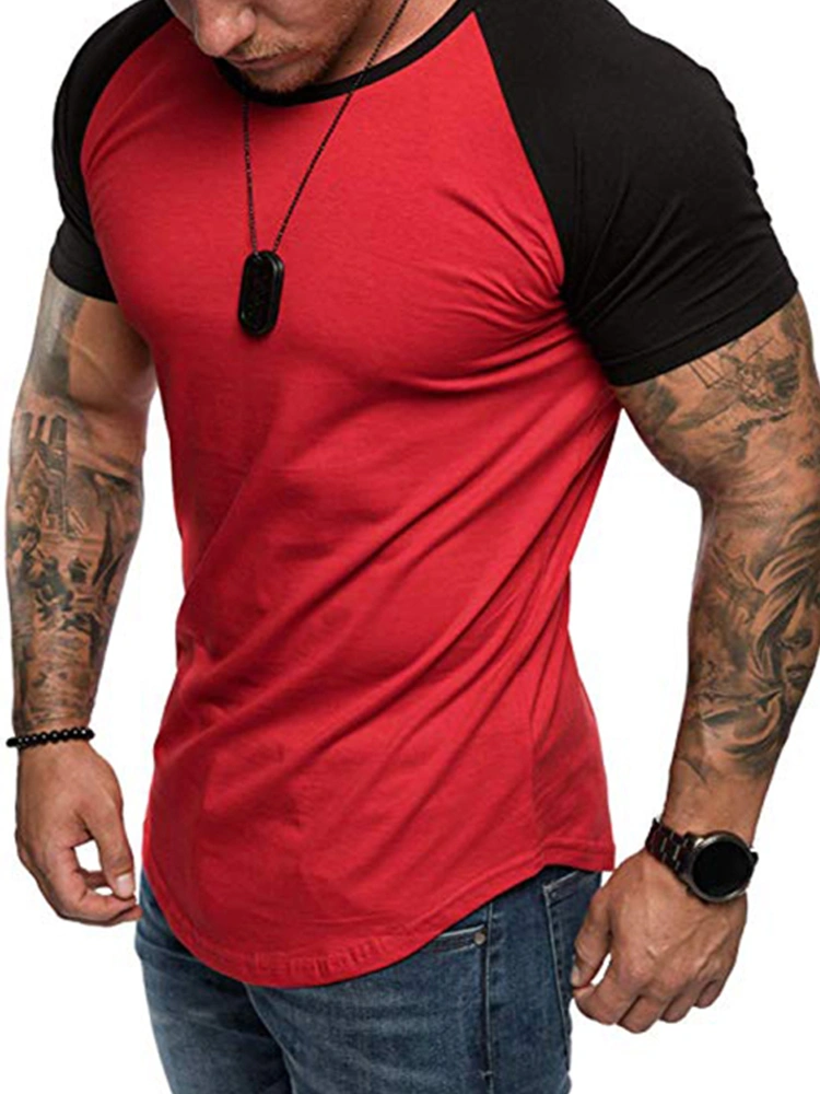 rrhss Mens Muscle Gym T-Shirts Short Sleeve Workout Athletic Bodybuilding Cotton Tee