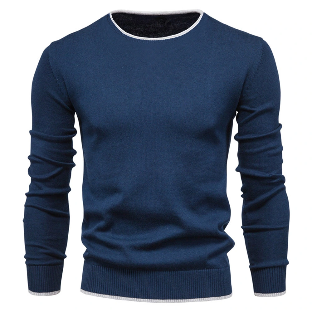 Esobo Men's Cotton V Neck Sweater Knitted Jumper Sweater Long Sleeve Pullover Top