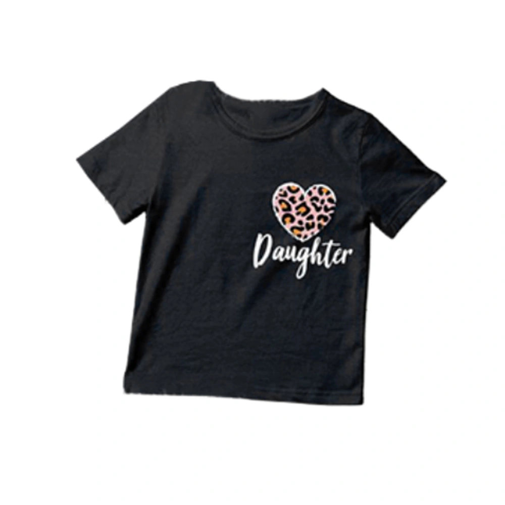 rrhss Mommy and Me Shirt Set Matching Leopard Heart Shirts Mom Daughter Outfits