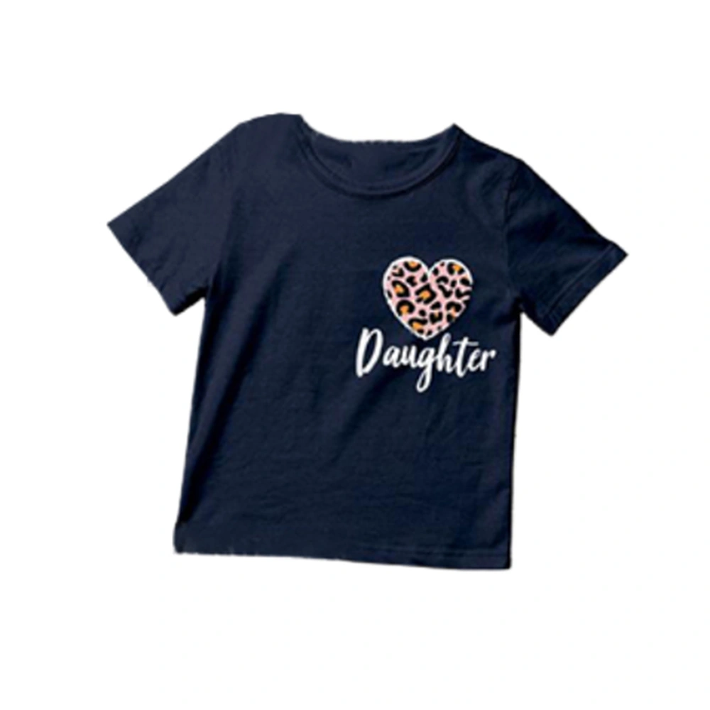 rrhss Mommy and Me Shirt Set Matching Leopard Heart Shirts Mom Daughter Outfits