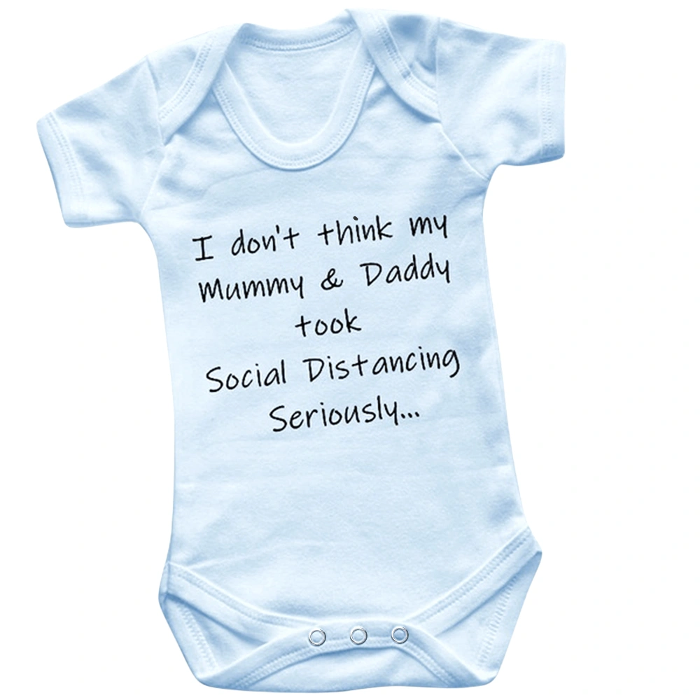 rrhss Newborn Baby Funny Social Distancing Quarantine Romper Jumpsuit Pregnancy Announcement Bodysuit Clothes Wear