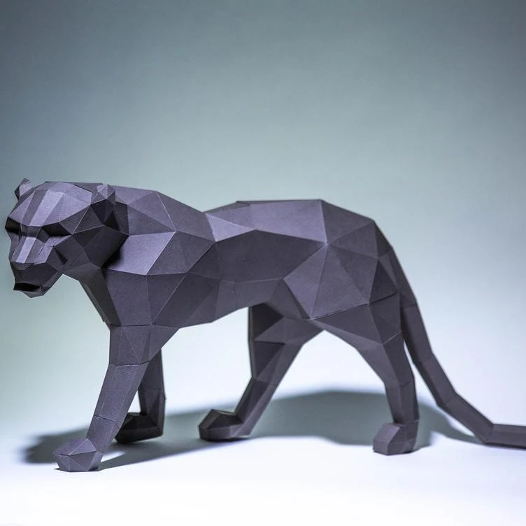 Panther Geometric Origami 3D Three Dimensional