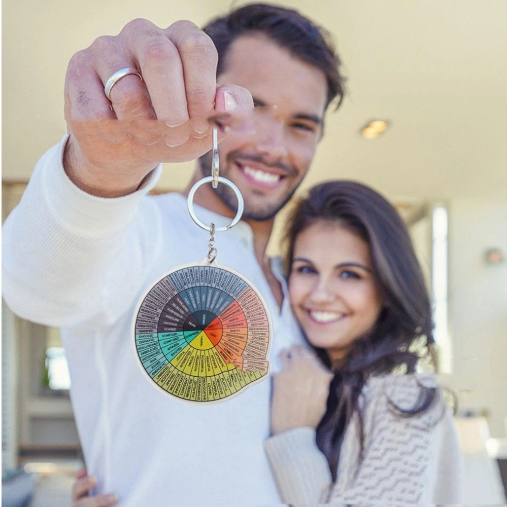 Color Feeling Wheel Double Sided Keychain