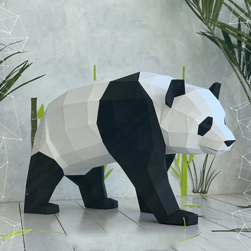 3D Paper Mold Of Walking Giant Panda