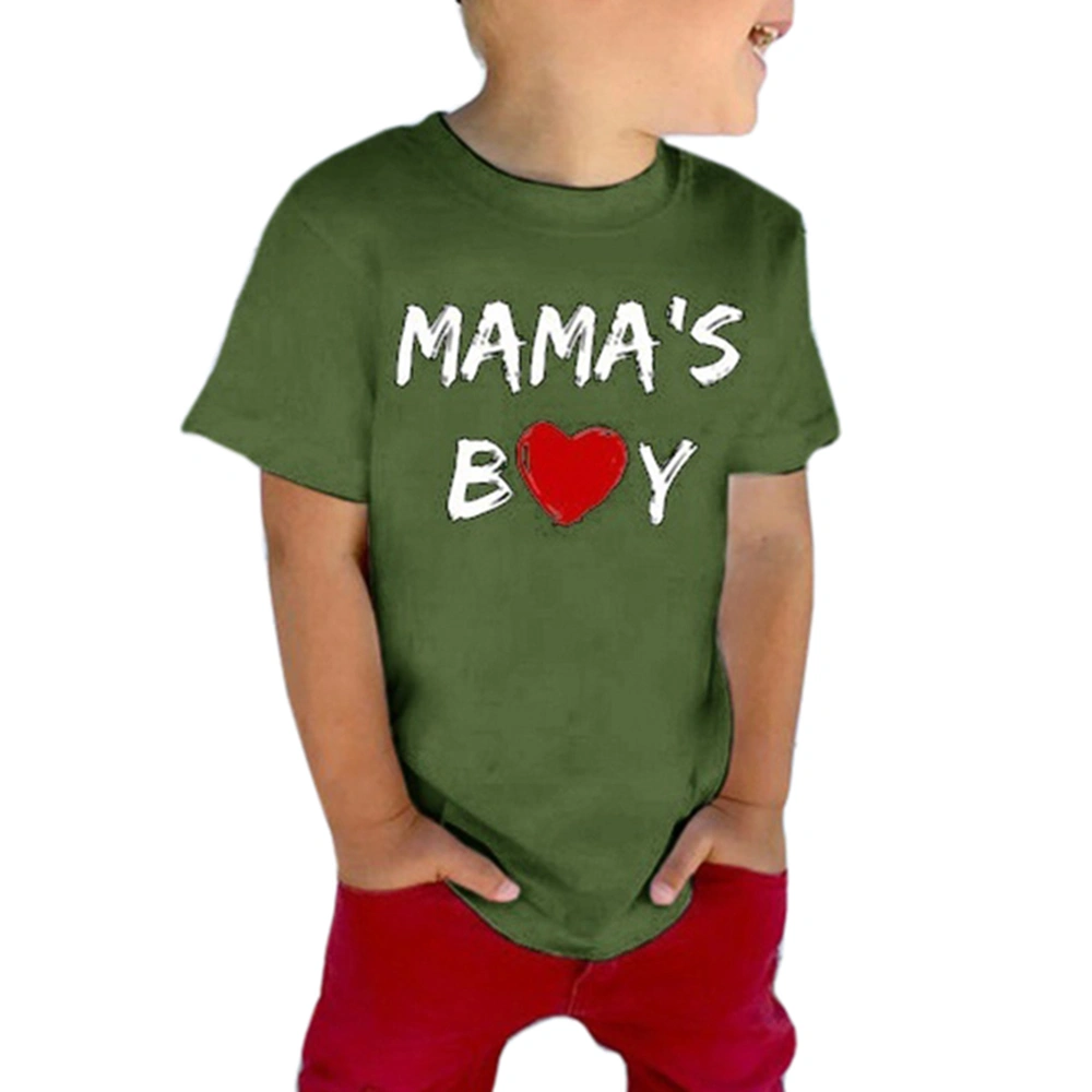 rrhss Toddler Mama's Boy Cotton Shirt Baby Valentines Day Tee