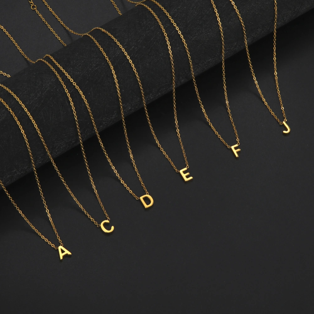 Fashion Alphabet Stainless Steel Necklace