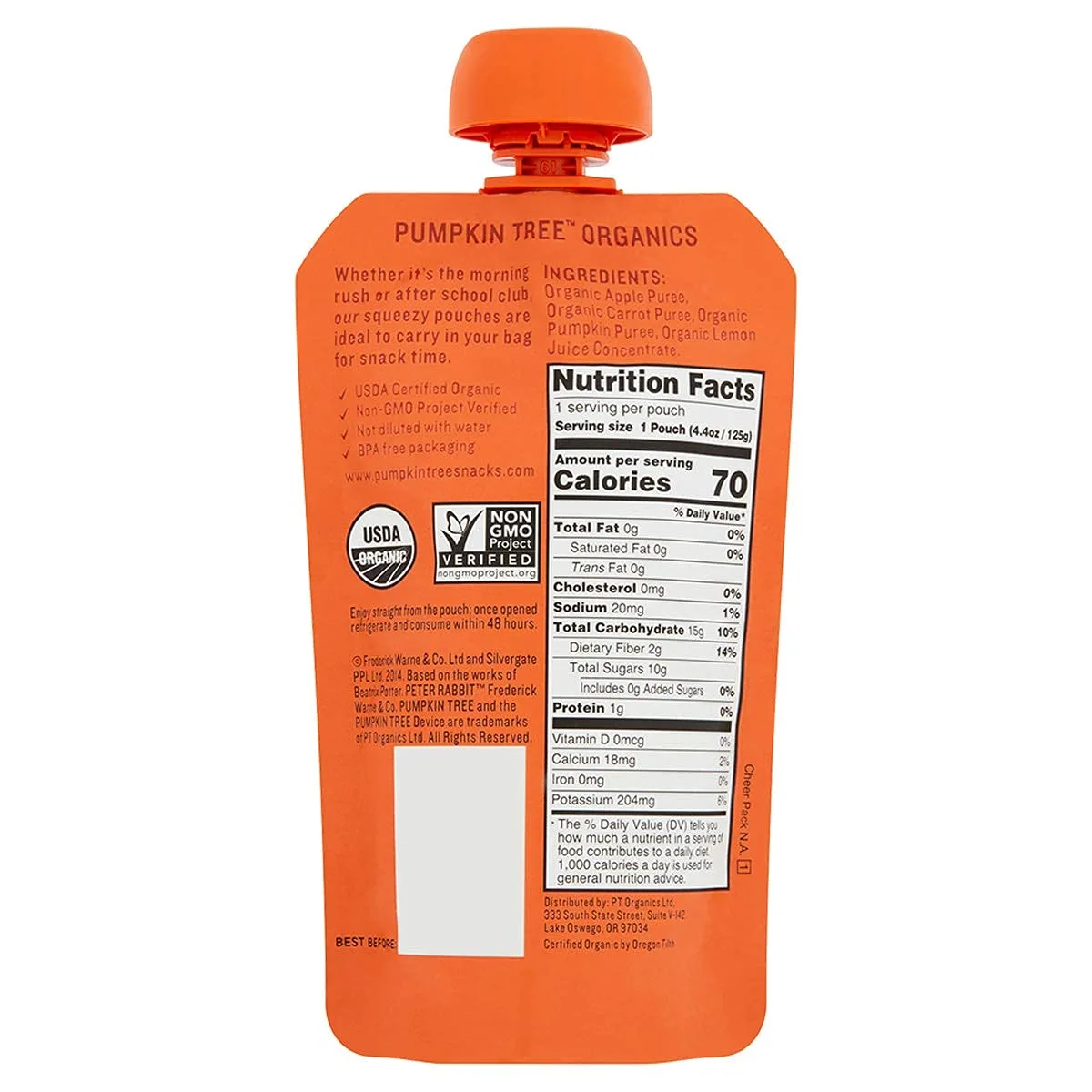 Peter Rabbit Organics Baby Pumpkin Carrot Apple O, 4.40 oz