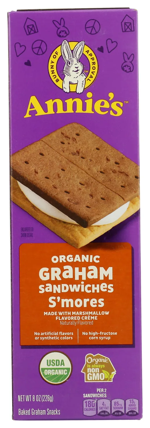 Annies Homegrown Organic Smores Graham Sandwiches, 8 OZ