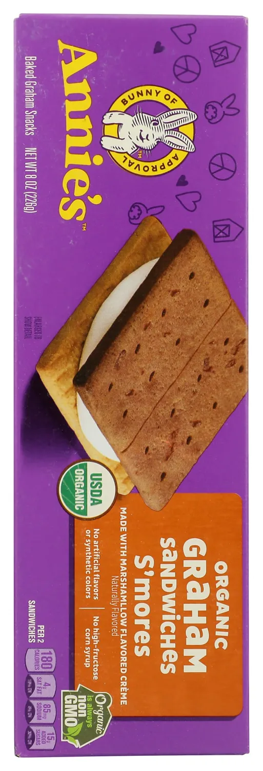 Annies Homegrown Organic Smores Graham Sandwiches, 8 OZ