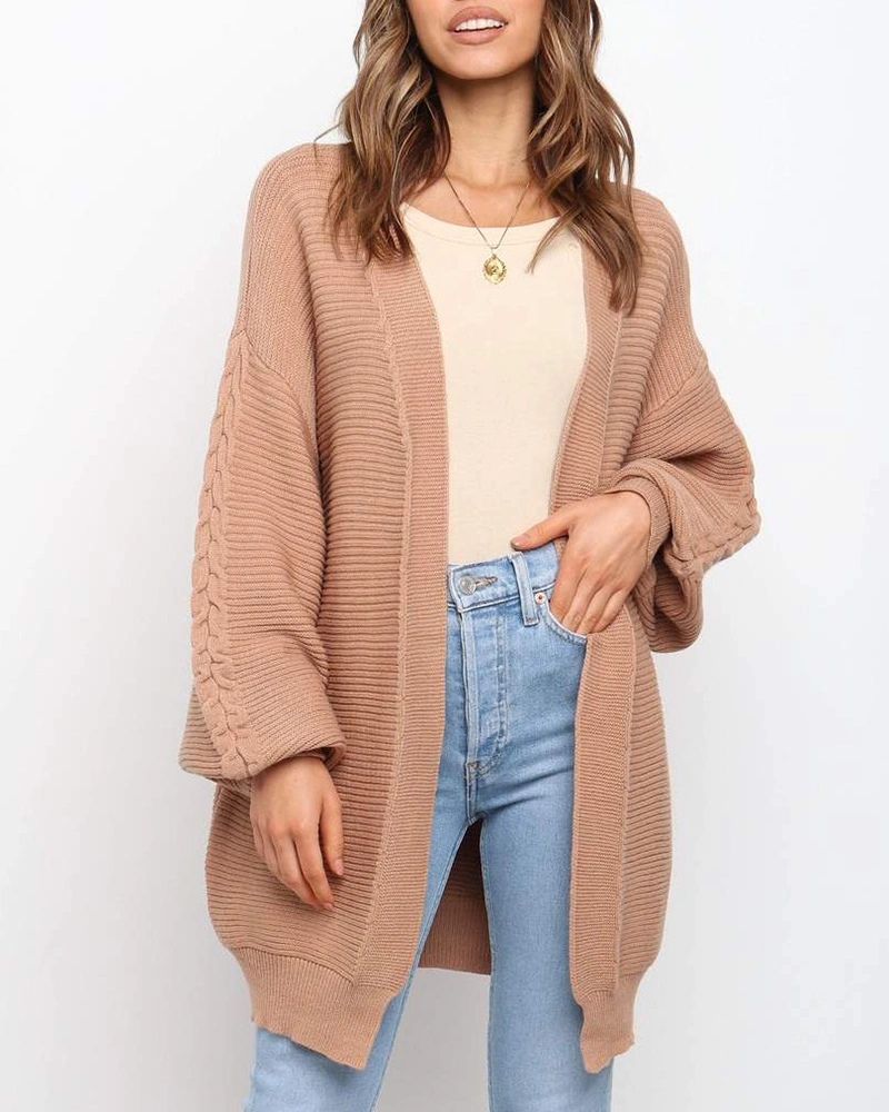 YBENLOVER Cardigan da donna oversized Open Front, maglia a pistrello con maniche lunghe