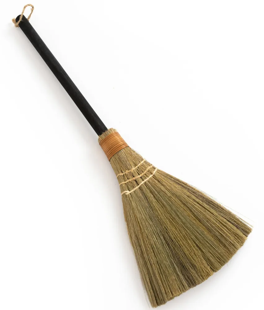 Natural Whisk Sweeping Hand Handle Broom - Vietnam Handmade Straw Soft Broom - Wedding Broom 12.2" Width, 26.38" Length