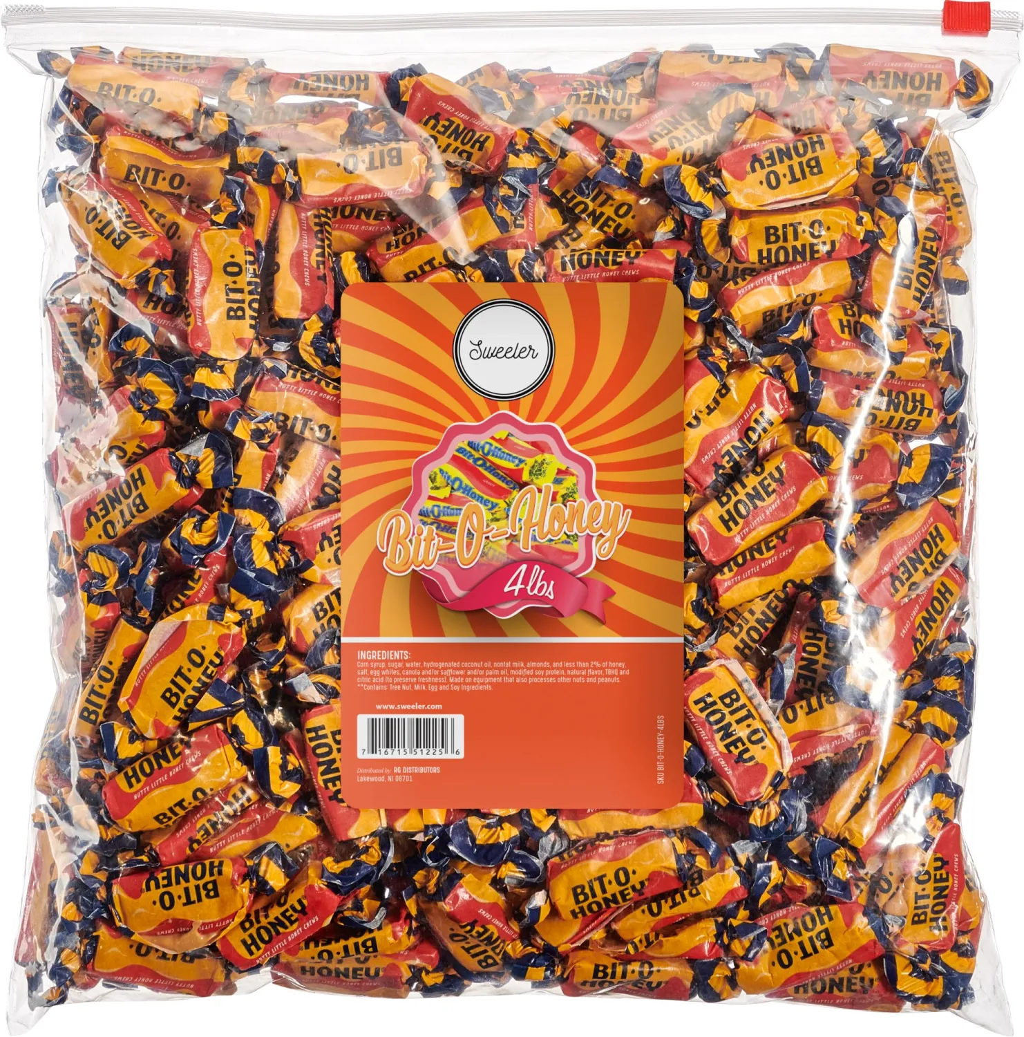 Bit-O-Honey, Original Soft Chewy Candy, Resealable Bag, 4lb