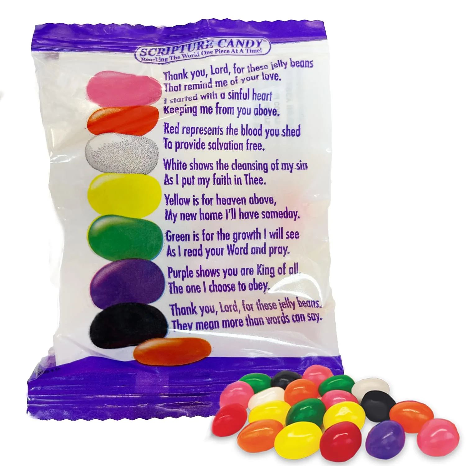 Scripture Candy, The Jelly Bean Prayer Spring Themed Bag, 17 Count (Net wt. 8.5oz (240g)