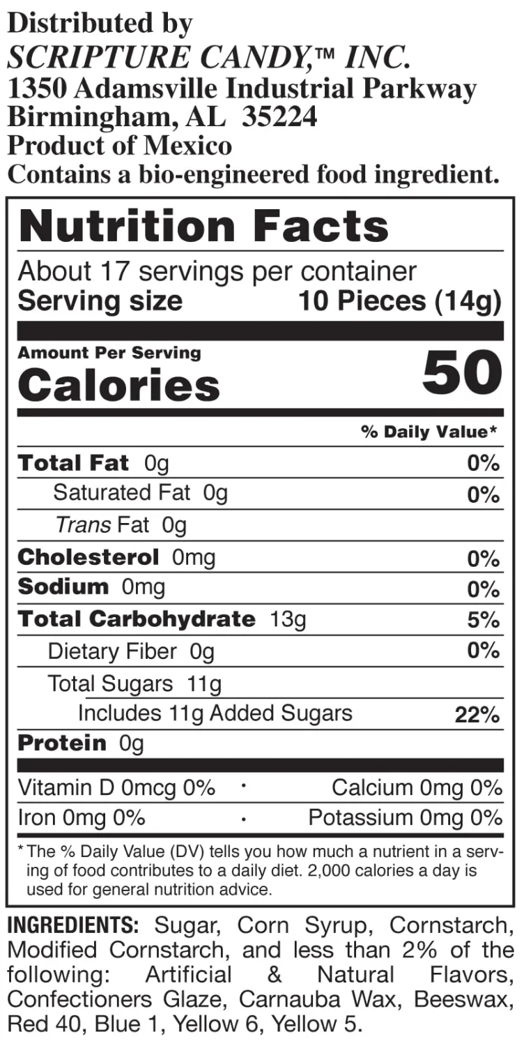 Scripture Candy, The Jelly Bean Prayer Spring Themed Bag, 17 Count (Net wt. 8.5oz (240g)