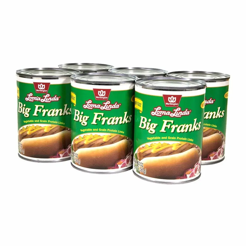 Loma Linda - Plant-Based Meats (Big Franks®, Low Fat (20 oz.), 6 Pack)