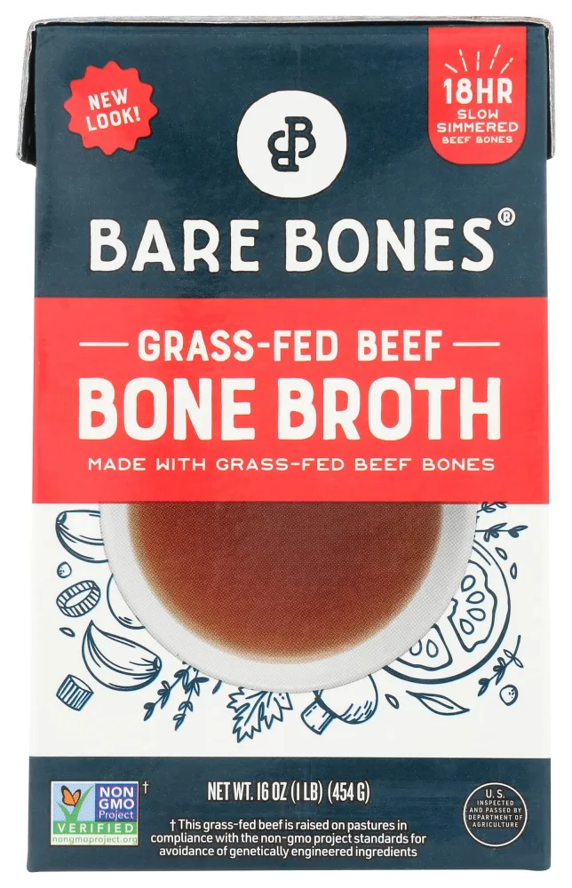 Bare Bones, Beef Bone Broth Classic, 16 Ounce