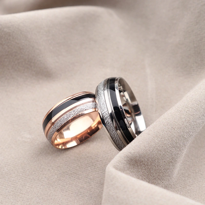 8MM Men's And Women's Fashion Stainless Steel Ring
