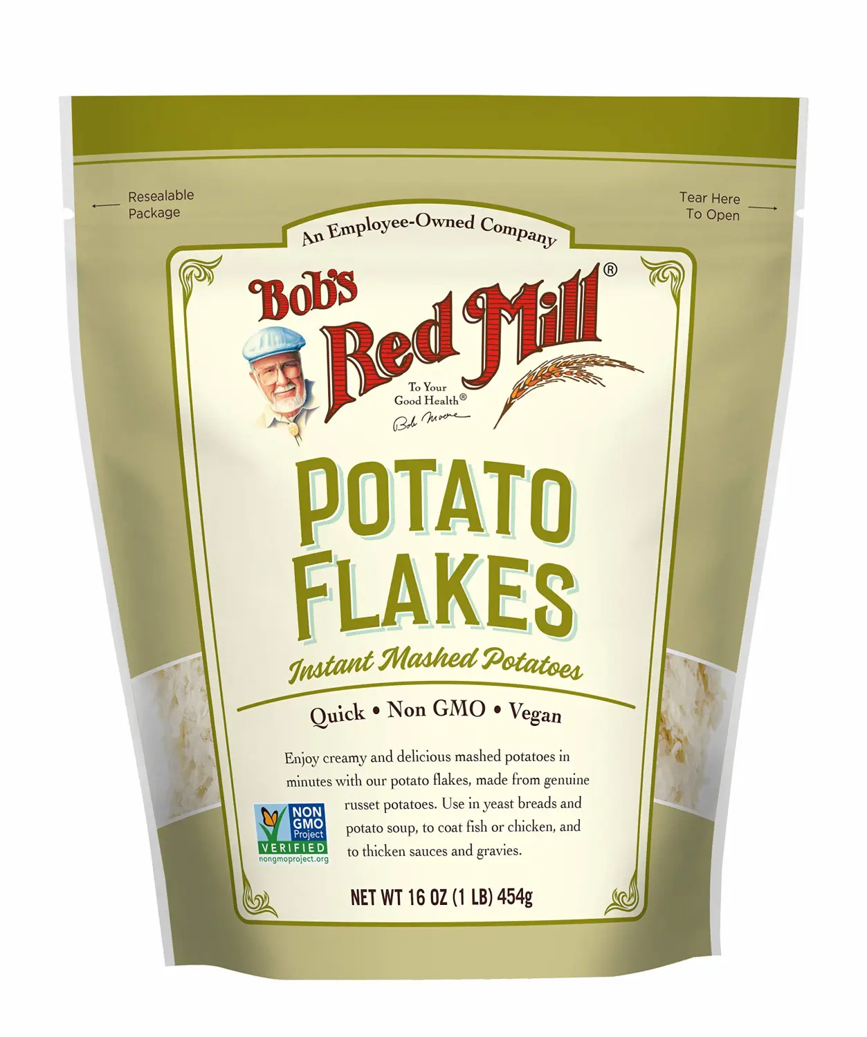 Bob's Red Mill Potato Flakes, 16oz (Pack of 1) - Non GMO, Vegan, Kosher