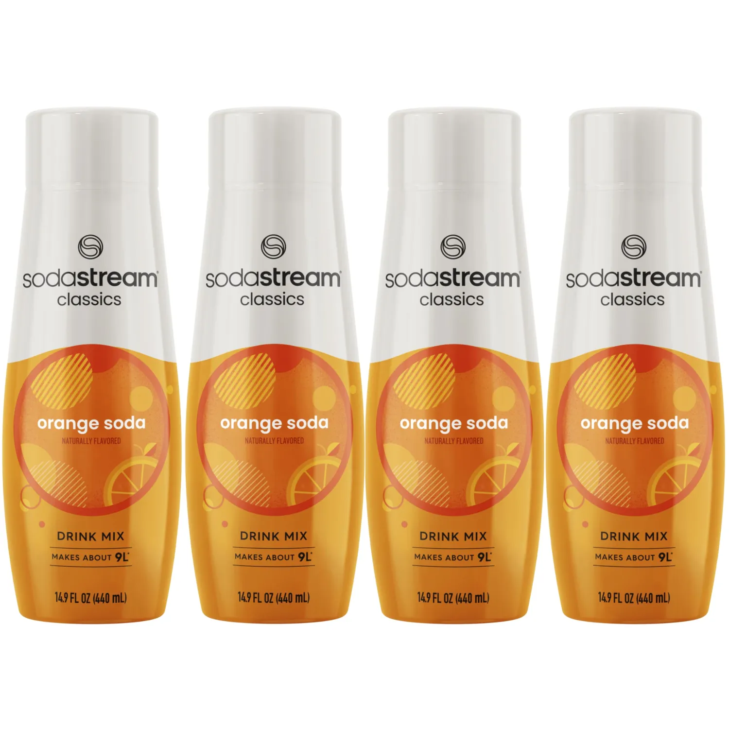 SodaStream Orange, 440ml 4-Pack