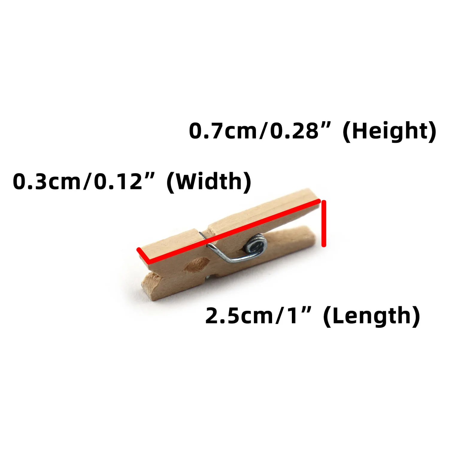 HEEHEE 100 Pack 1 Inch Mini Wooden Clothespins Strong Spring Grip Durable Natural Wood Texture Multipurpose Clothes Pins for Crafts Laundry Photo Hanging