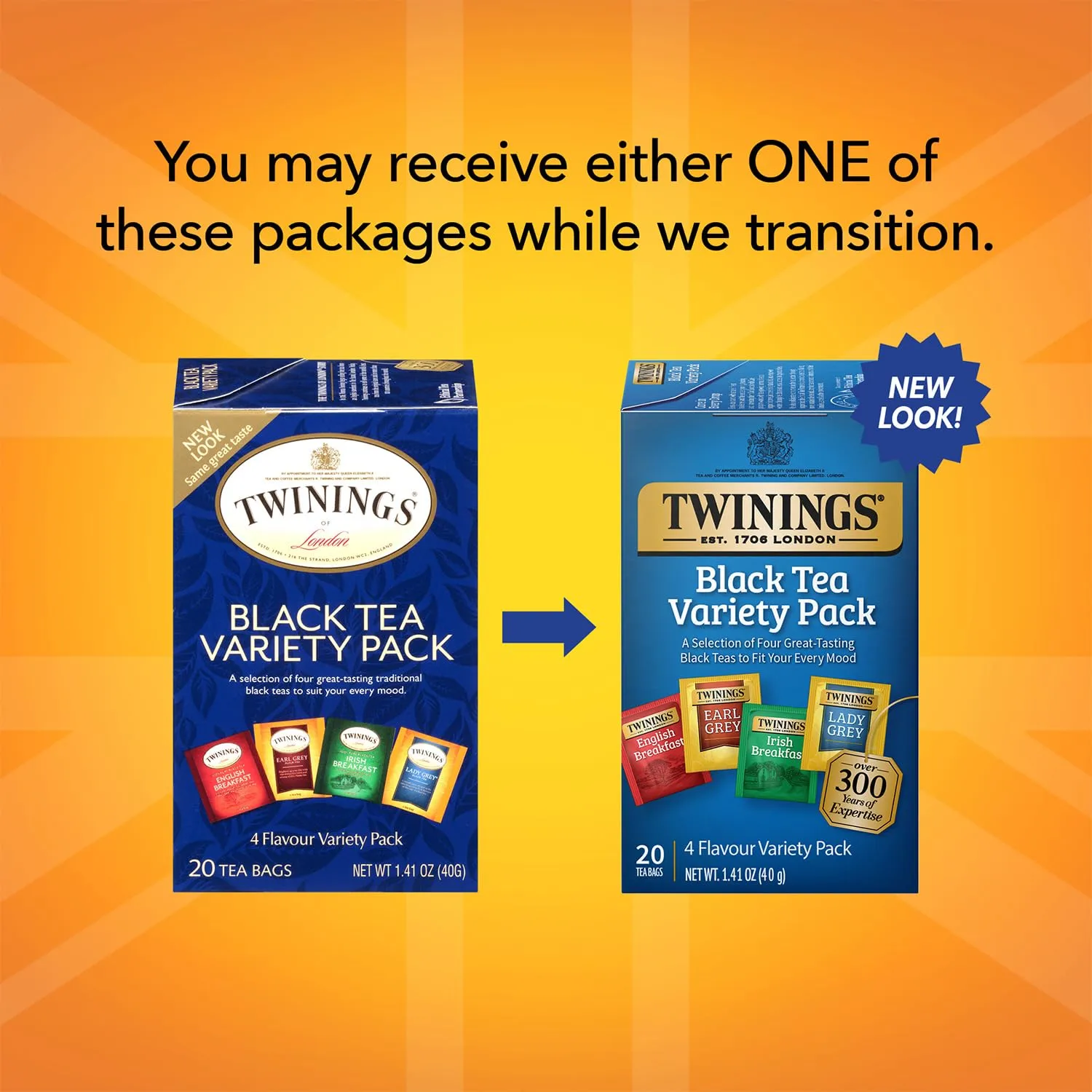 Twinings Black Tea Variety Pack, 20 Tea Bags, 1.41 oz (40 g)