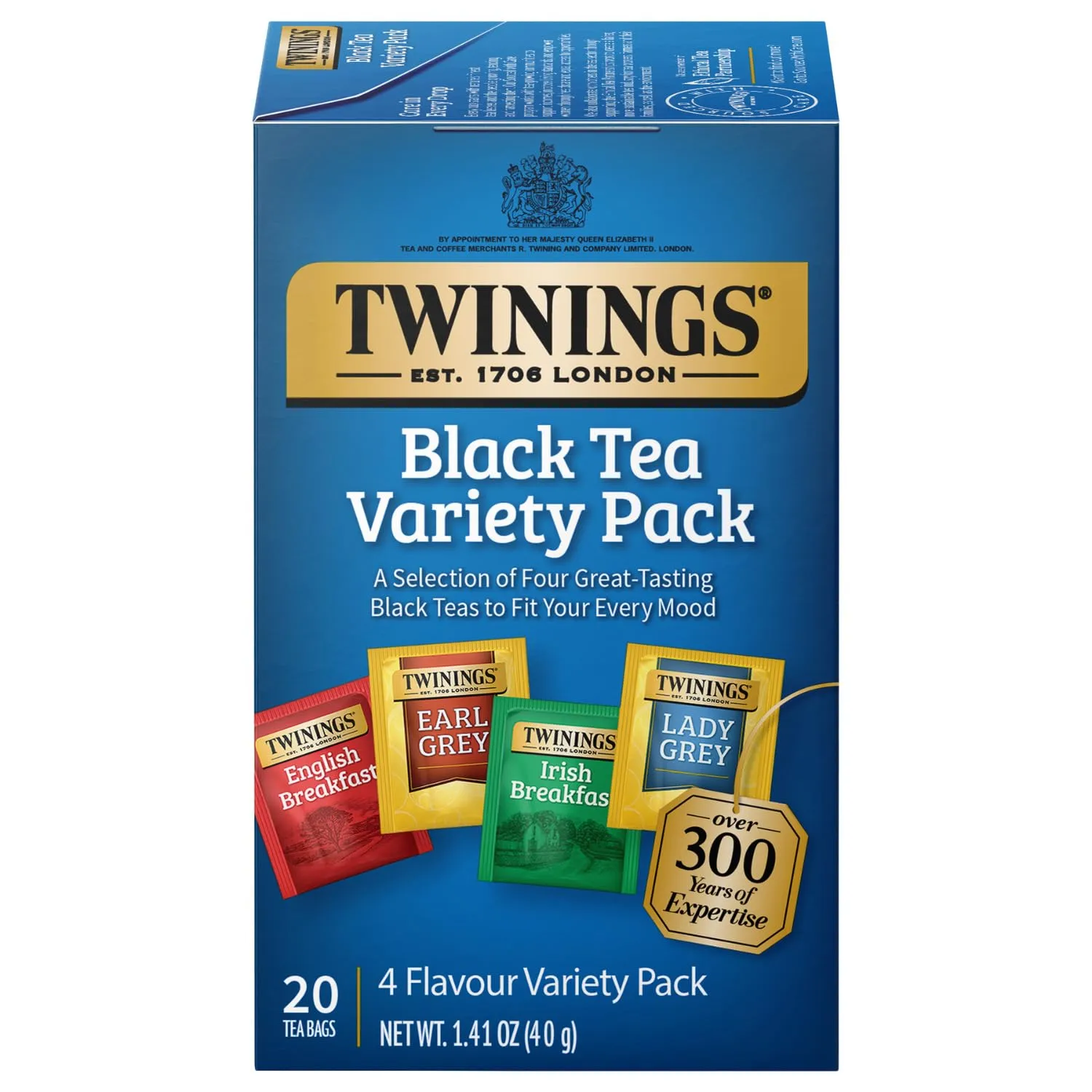 Twinings Black Tea Variety Pack, 20 Tea Bags, 1.41 oz (40 g)