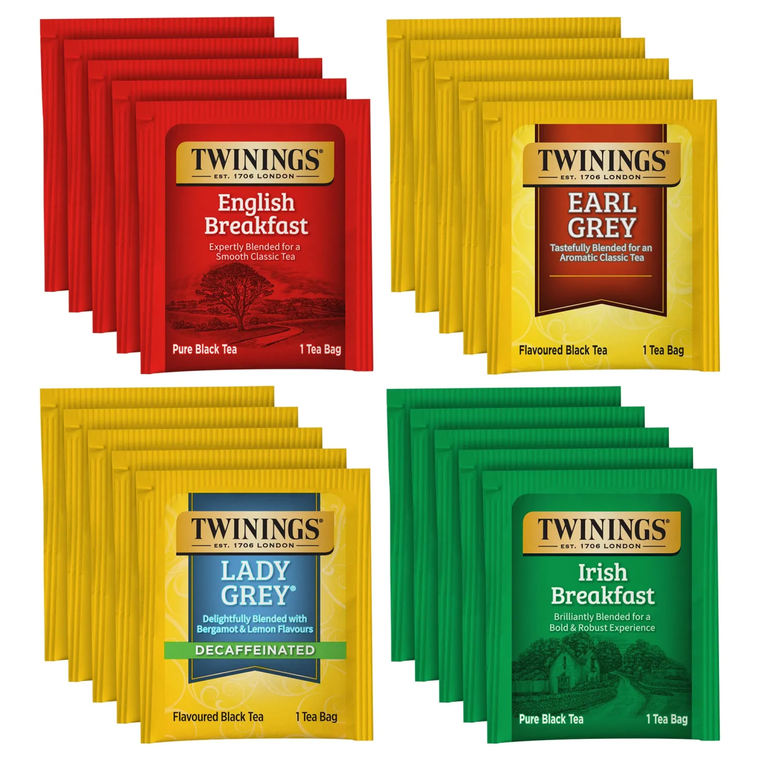 Twinings Black Tea Variety Pack, 20 Tea Bags, 1.41 oz (40 g)