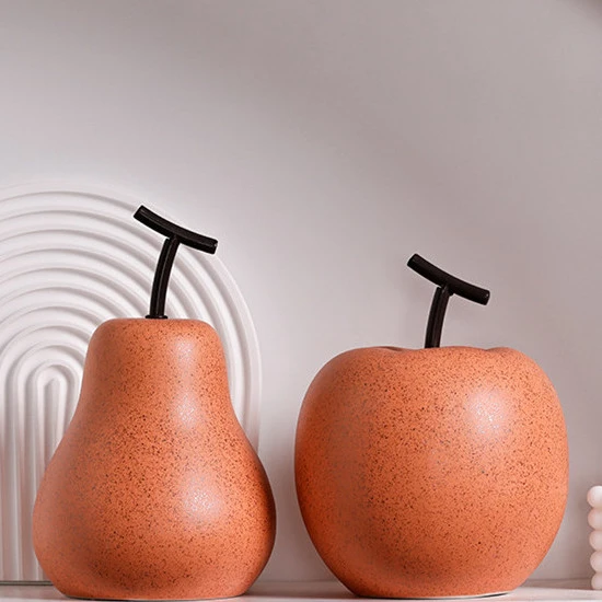 Ceramic Apple Pear Ins Wabi-sabi Wind Ornaments