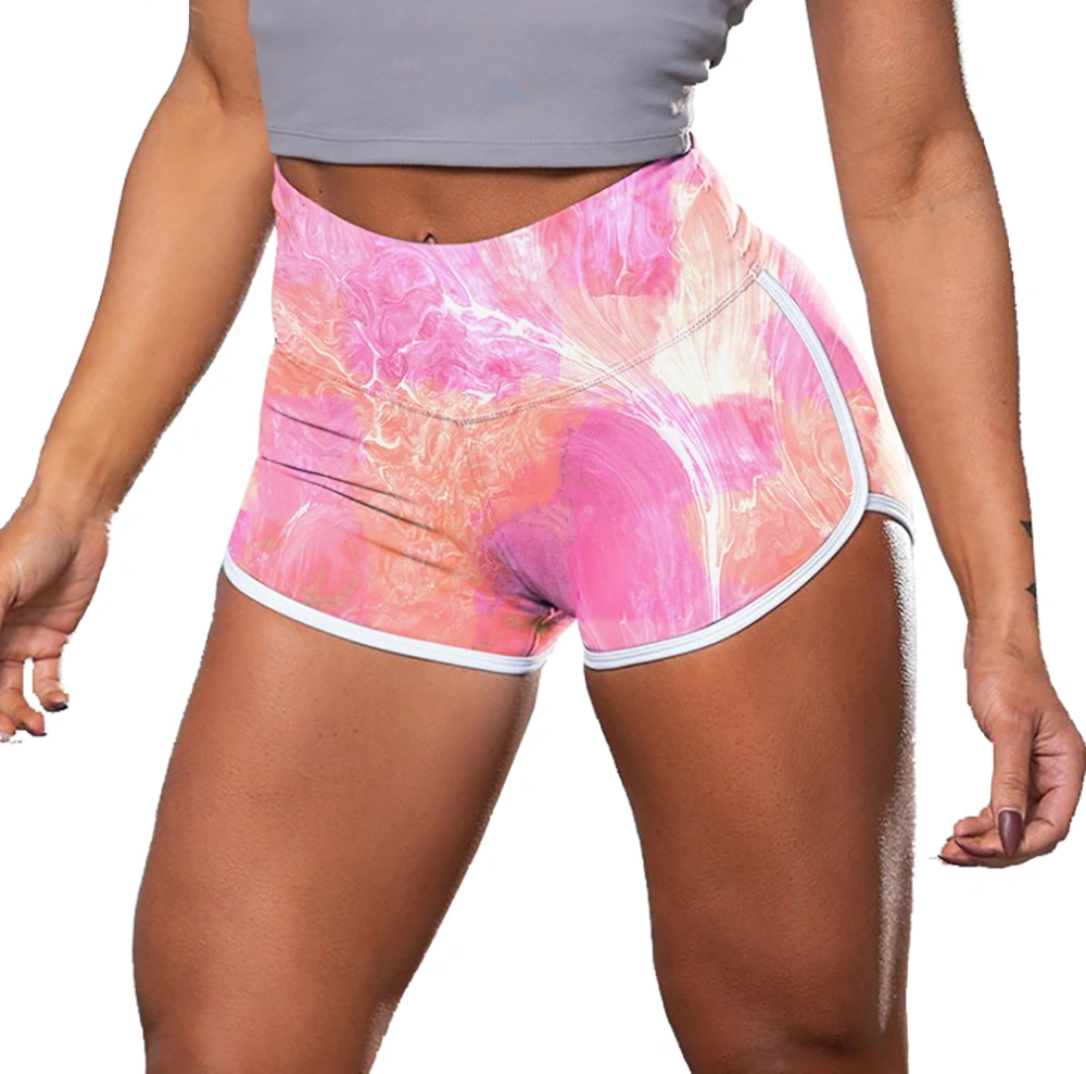 Cicy Bell Women's Workout Yoga Shorts Tie Dye Booty Gym Leggings Scrunch Ruched Butt Lifting Sports Pants