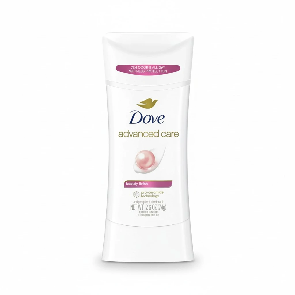 Dove Advanced Care Antiperspirant Deodorant Stick Beauty Finish 4 Count for helping your skin barrier repair after shaving 2.6 oz