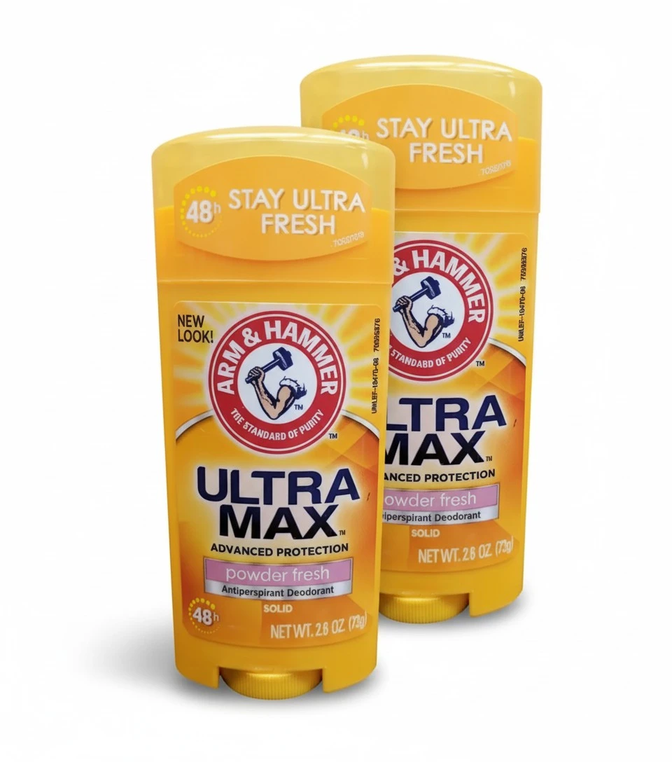 Arm & Hammer Ultramax Invisible Solid Powder Fresh Antiperspirant & Deodorant-2.6 oz, 2 pack