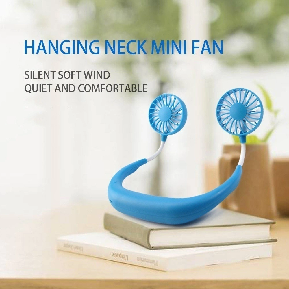 USB Rechargeable Personal Fan Handsfree, Headphone Design Wearable Portable Neckband Mini Fan For Traveling Outdoor Indoor