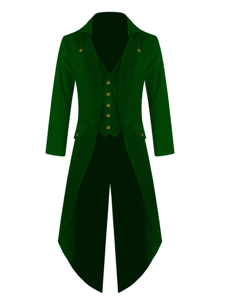 Mens Steampunk Victorian Jacket Gothic Tailcoat Costume Vintage Tuxedo Viking Renaissance Pirate Halloween Coats
